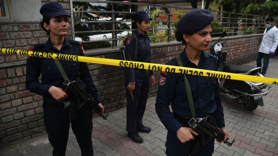 Punjab BJP Office Explosion Outside Wearing Saffron Scarf Around His Neck He Pulled Grenade Pin and Threw It