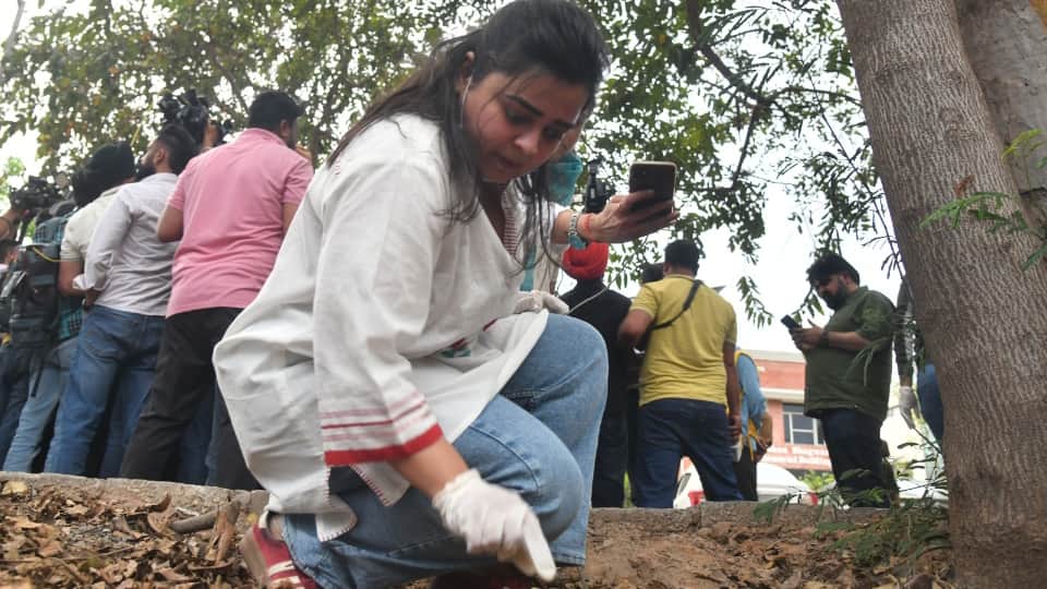 Punjab BJP Office Explosion Outside Wearing Saffron Scarf Around His Neck He Pulled Grenade Pin and Threw It