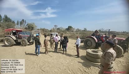 SDM narrowly escapes stampede in Ramnagar after illegal mining vehicles go out of control