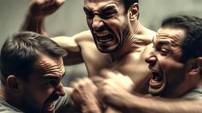 Two bank employees who went to recover a loan were beaten up.