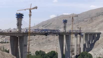 middle east tallest bridge b1 airstrike tehran karaj cut off