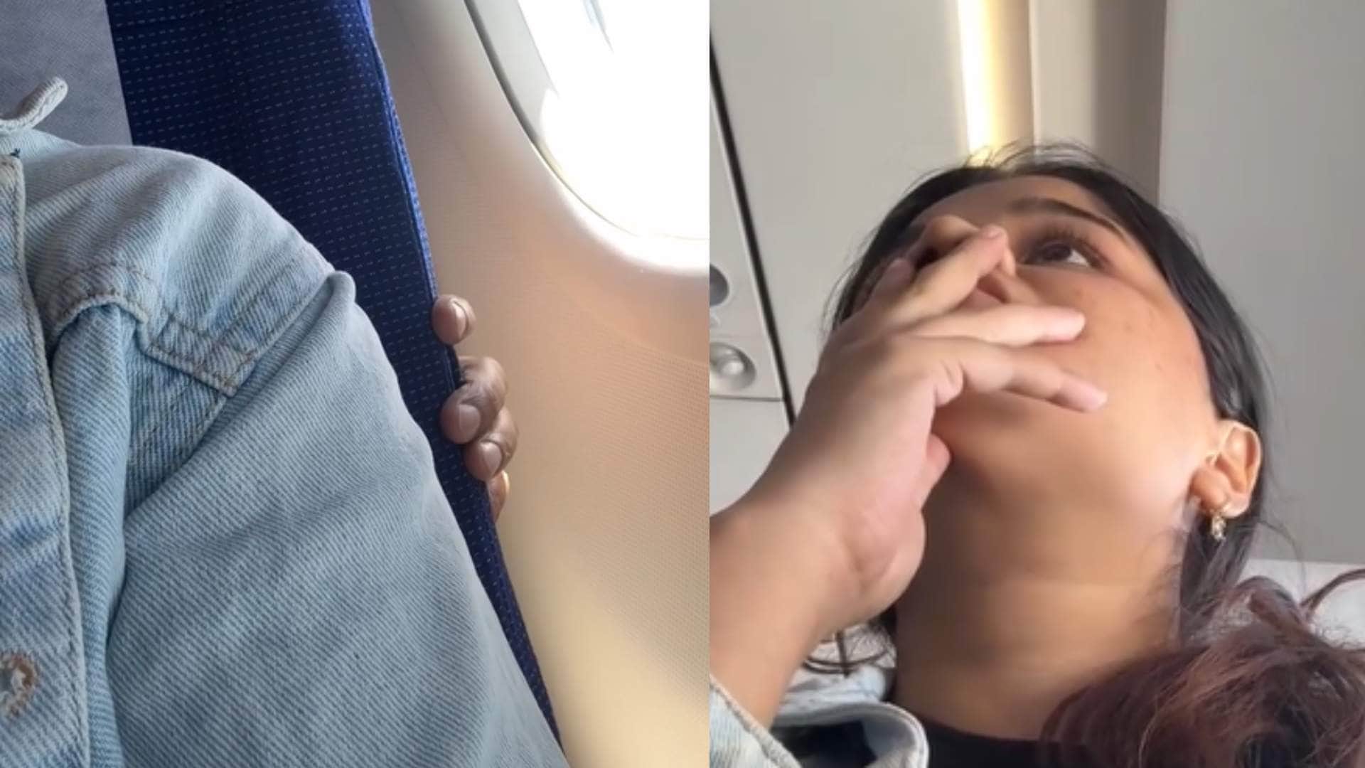 फ्लाइट में यात्री की हरकत से परेशान हुई महिला