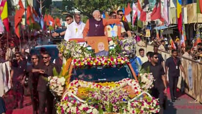 PM Modi Puducherry visit roadshow for NDA alliance in Puducherry Assembly Election campaign
