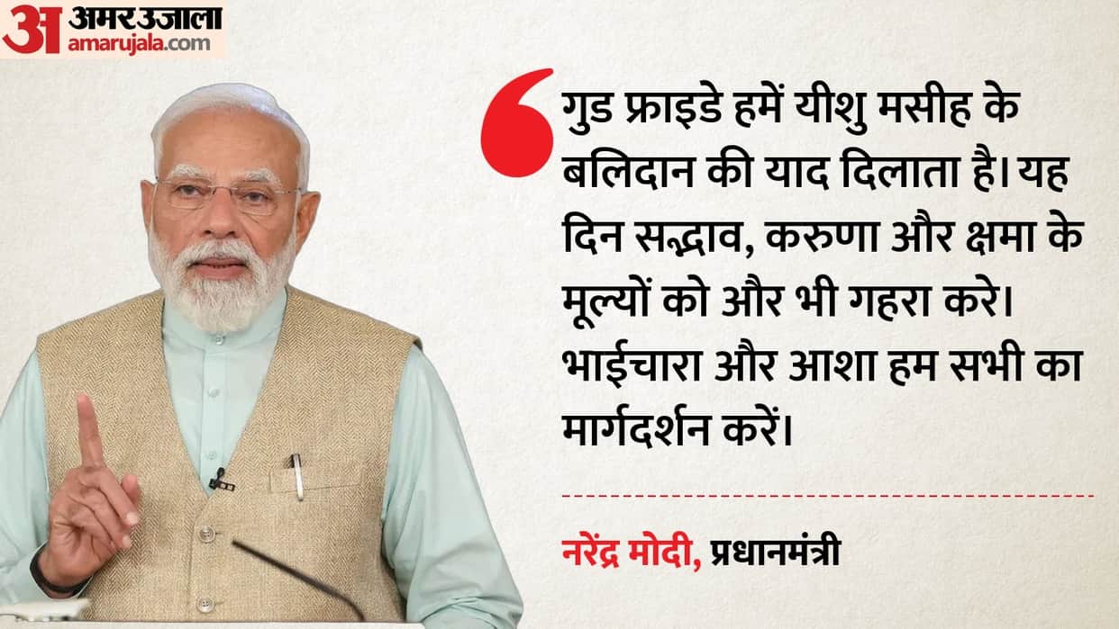 PM Modi and the President extended Good Friday greetings to the countrymen
