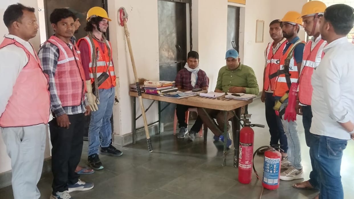 Varanasi News Safety Training for Contractual Workers in Electricity Sub-division Oath Administered