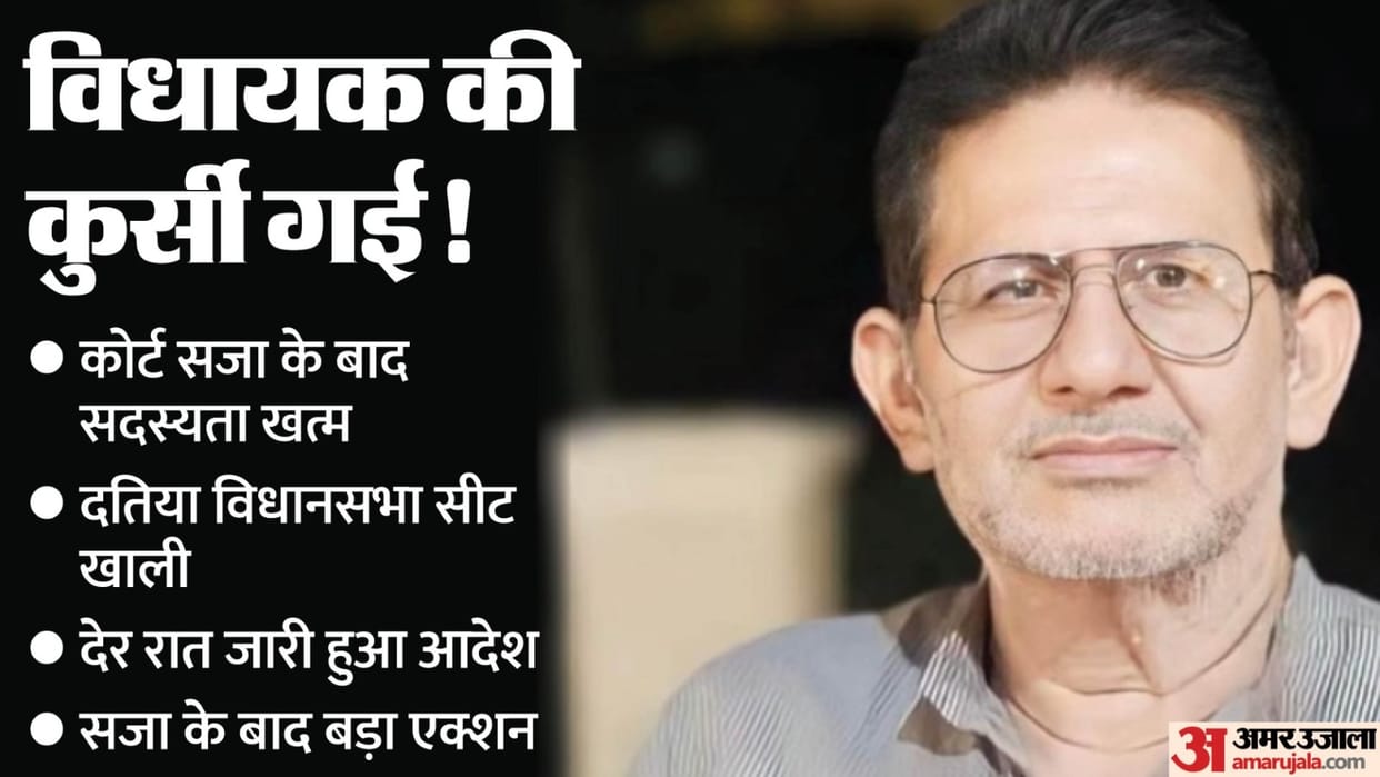MP News Rajendra Bharti Disqualified After Conviction Datia Assembly Seat Declared Vacant