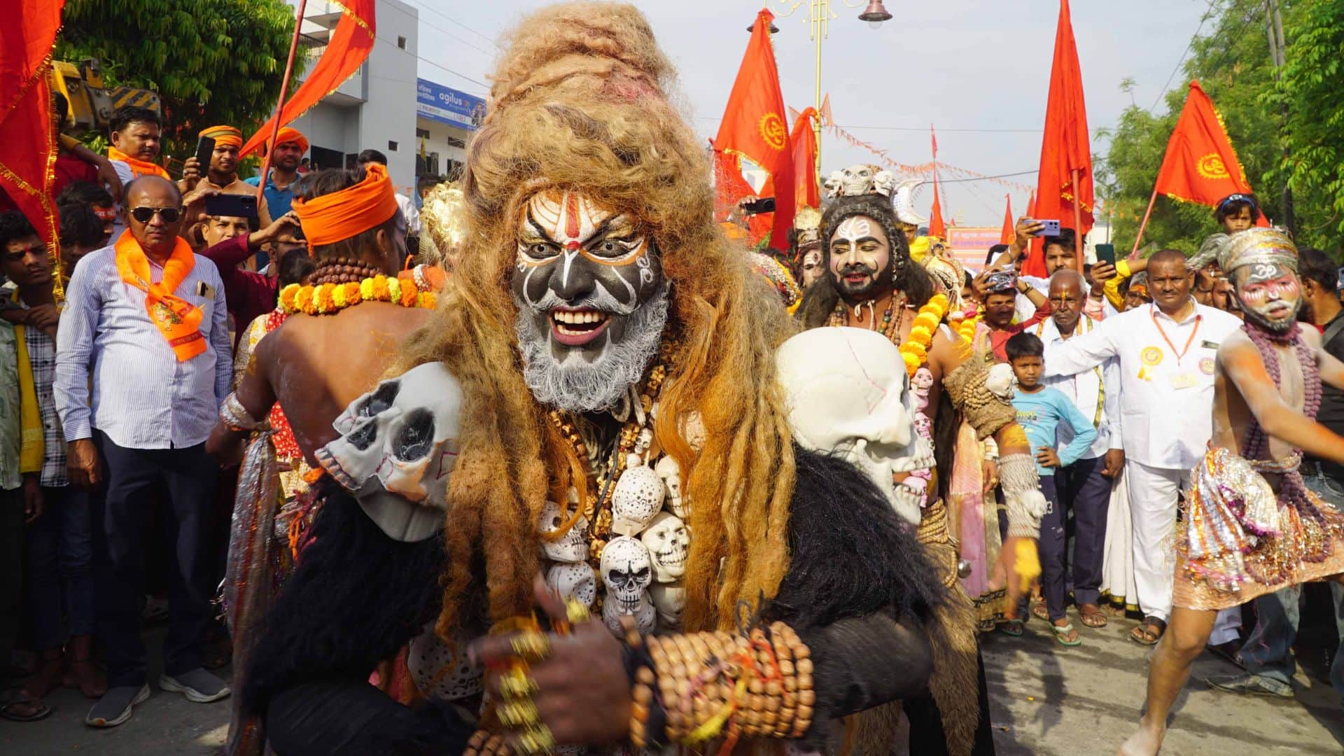 Hanuman Jayanti Chants of Hail Anjani Son Hanuman Resound Banners Bearing Name of Lord Rama