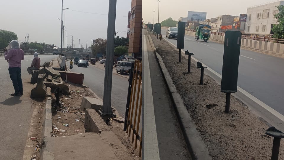 Agra-Mathura Highway in Poor Condition: Broken Dividers and Footpaths Raise Accident Risk