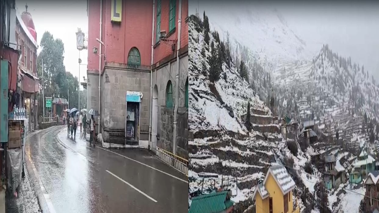 Himachal Weather: Amidst Orange alert,spells of rain continue across Shimla, Dharamshala, snowfall