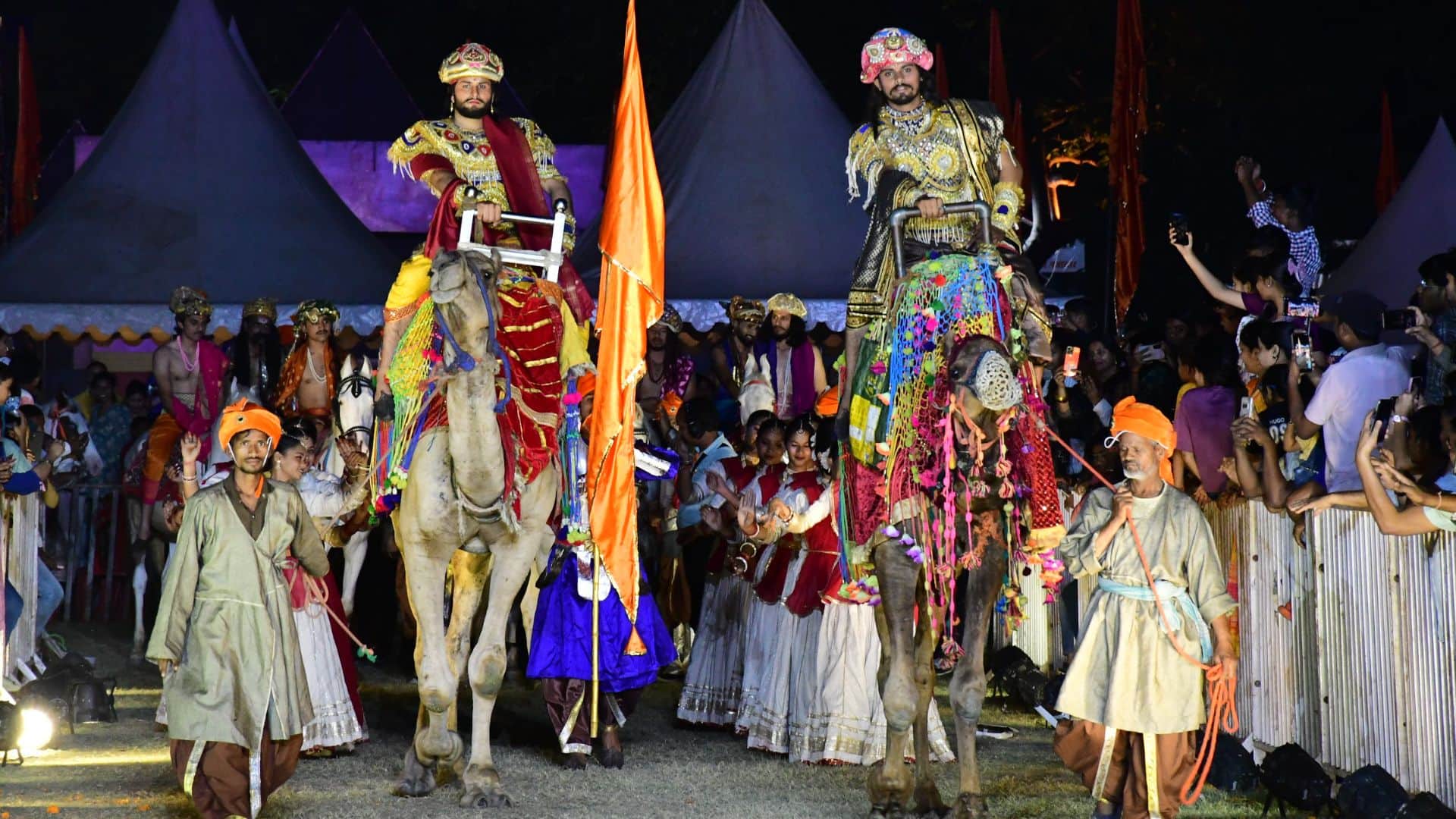 Emperor Vikramaditya 200 Artists Stage Grand Leela Adorned with Horses Chariots and Elephants