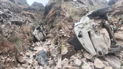 Himachal Road accident: Car Plunges into Deep Gorge After Losing Control; Two Dead, Driver Critically Injured