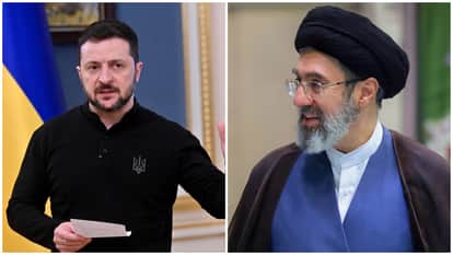 यूक्रेन के राष्ट्रपति वोलोदिमीर जेलेंस्की और ईरान के सुप्रीम लीडर मोजतबा खामेनेई।
