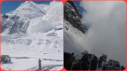 Video Himachal Avalanche Falls from Pir Panjal Near Atal Tunnel North Portal