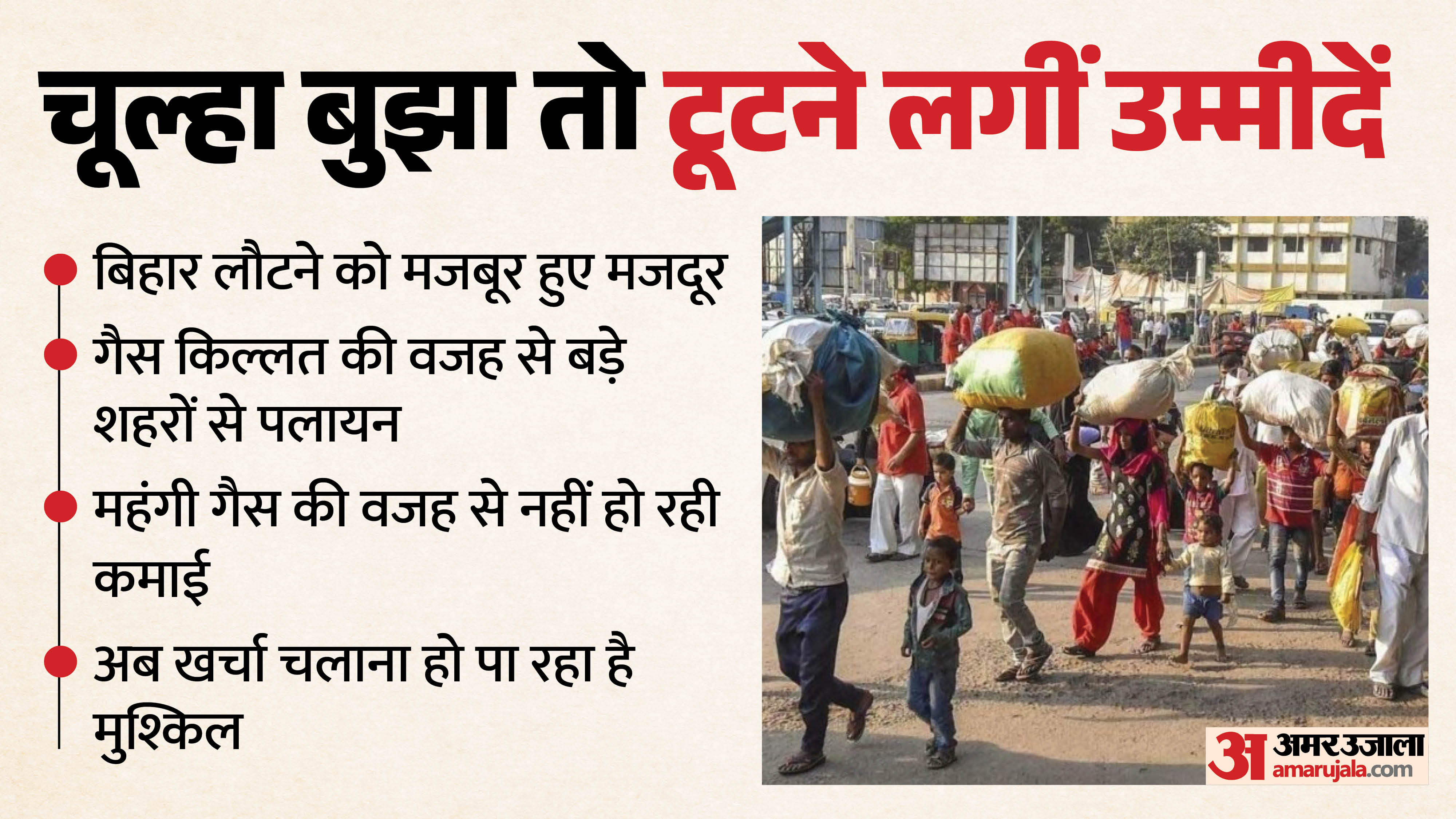 बिहार की तरफ कूच करते मजदूर