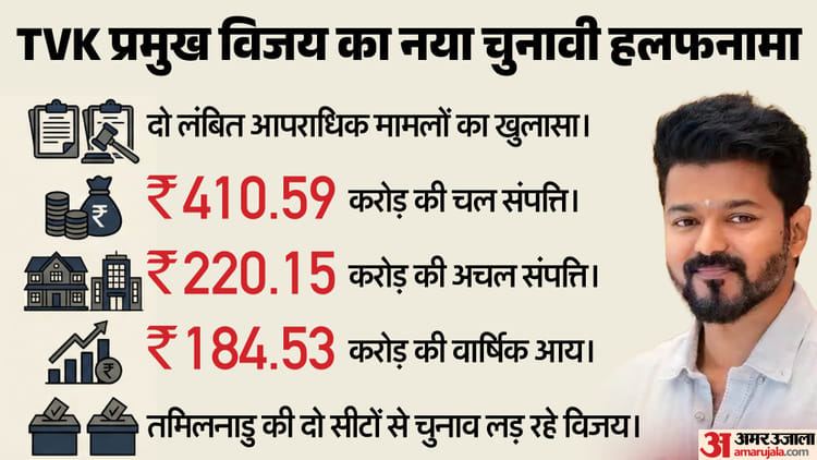 विजय के हलफनामे में खुलासा: TVK प्रमुख पर दो आपराधिक मामलों का जिक्र; चुनाव आयोग को पहले नहीं दी थी जानकारी
