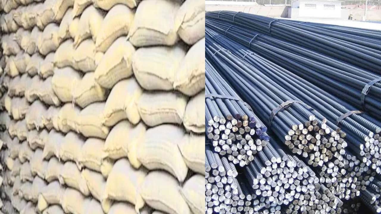 सीमेंट और सरिये के दाम बढ़े।