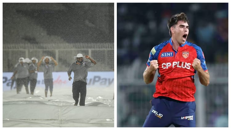 KKR vs PBKS: बारिश के कारण बेनतीजा रहा मुकाबला, कोलकाता और पंजाब को बांटने पड़े अंक; कैमरन ग्रीन ने किया निराश