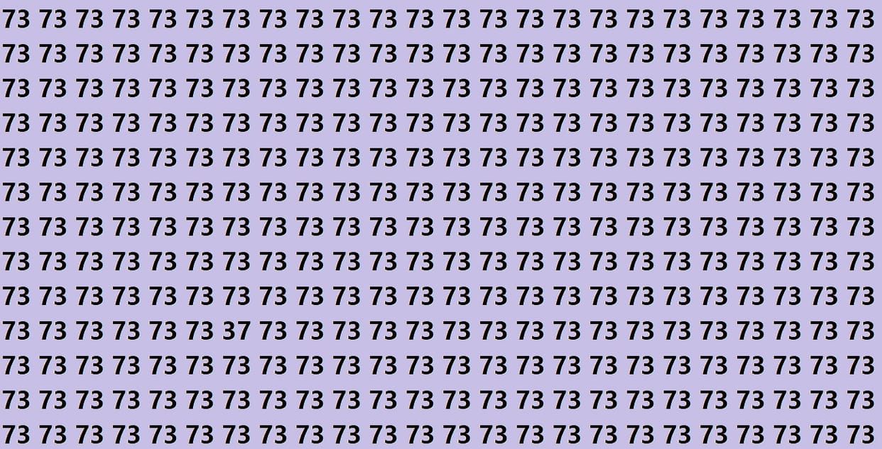 Optical illusion you have find 37 in 15 seconds brain teaser image