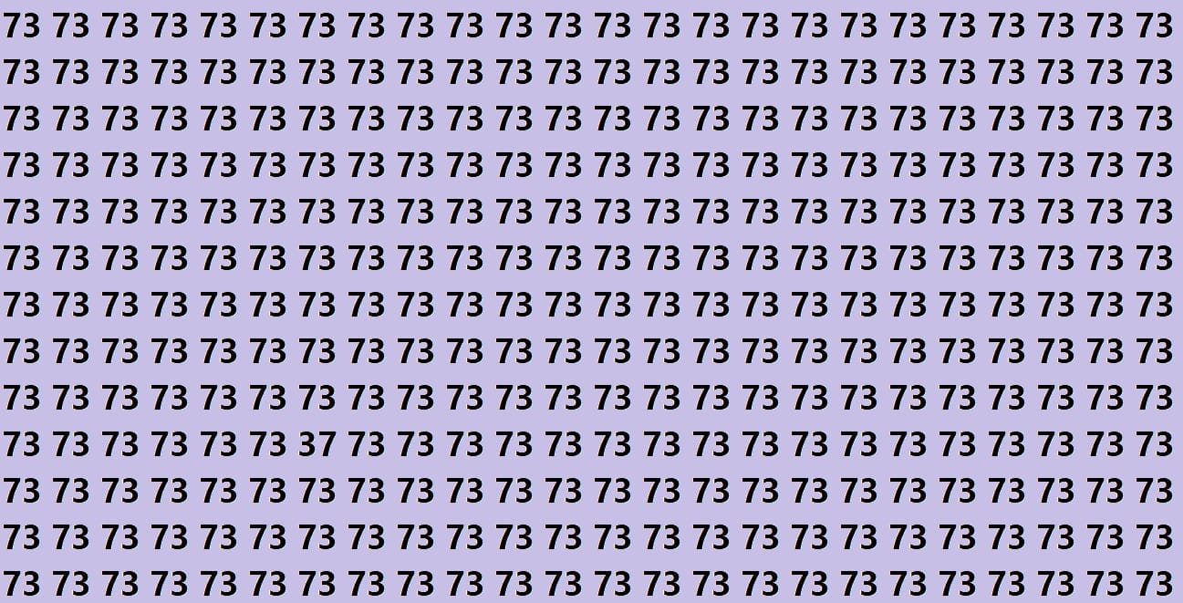 Optical illusion you have find 37 in 15 seconds brain teaser image