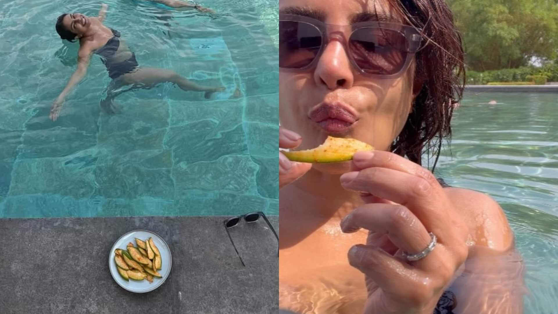 Priyanka Chopra Enjoy Sunday Share SwimWear Pictures Fans Praise Desi Girl Look