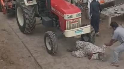 Son Drags Elderly Mother Lying in Front of Tractor Dispute Over Division of Land in Bathinda
