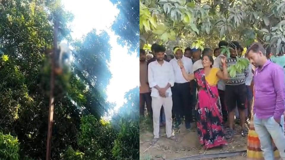 तार में अटका लाइनमैन का शव, बिलखते परिजन