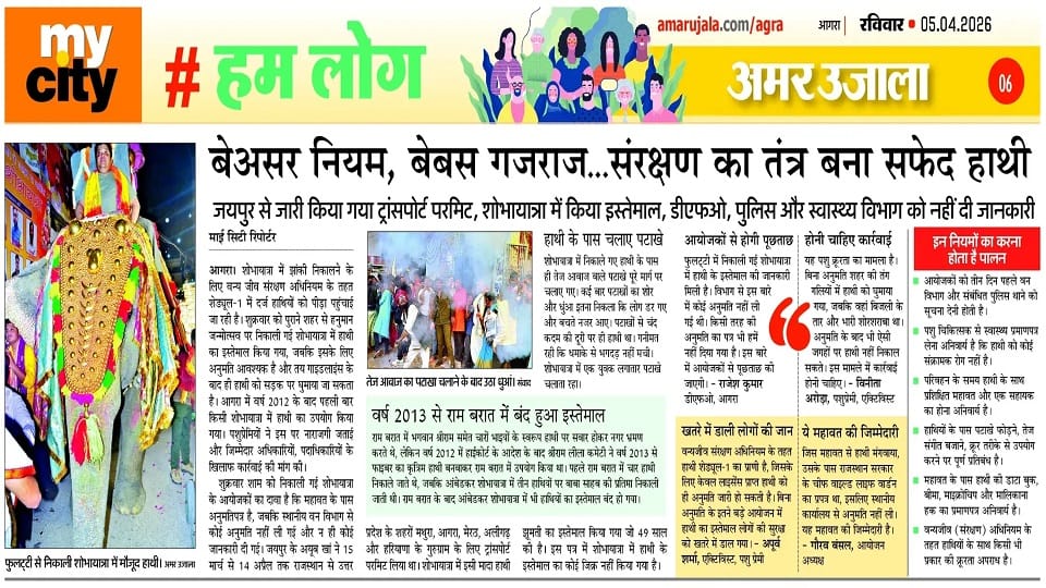 Elephant in Hanuman Procession Sparks Trouble Forest Department Seeks Explanation from Organizers