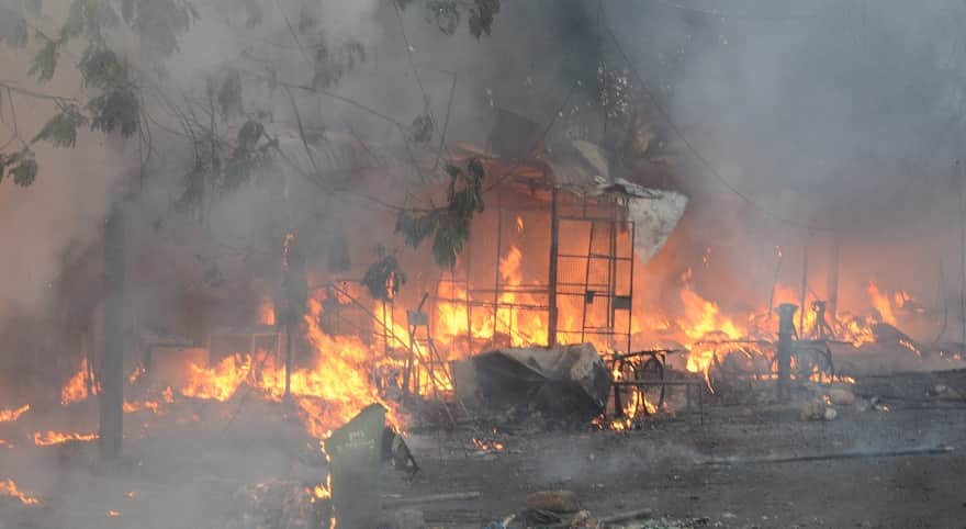 Kanpur Fire The Echo of Explosions and a Scene of Devastation 35 Shops Gutted as Fridges and Cylinders Explode