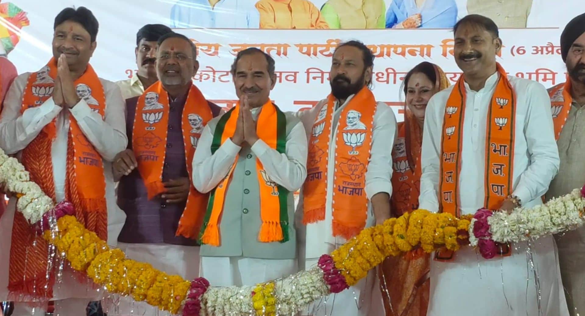 भाजपा प्रदेशाध्यक्ष मदन राठौड़ ने कोटा में नए कार्यालय की आधारशिला रखी