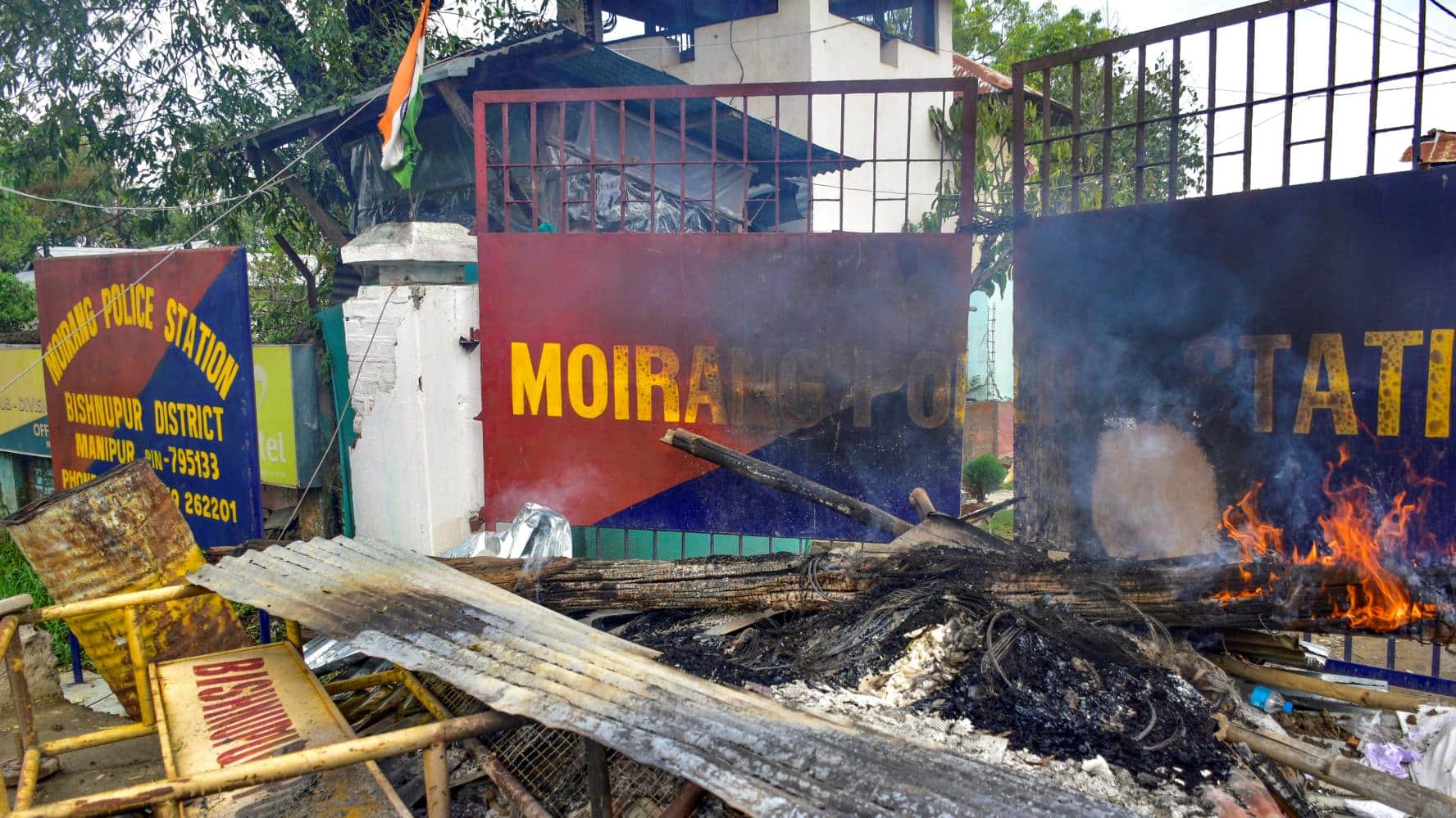 मणिपुर में धमाके के बाद का मंजर