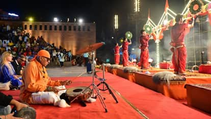 Shivamani Drums Resound at Lalita Ghat Grand Confluence of Devotion and Music at Ganga Aarti