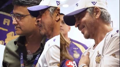 Shahrukh Khan Hugs Sourav Ganguli During Ipl Match Internet Cannot Get Over The Moment