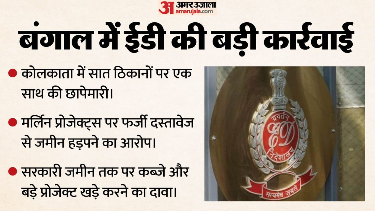 ED raid Kolkata Merlin Projects money laundering case Sushil Mohta Saket Mohta real estate scam land fraud