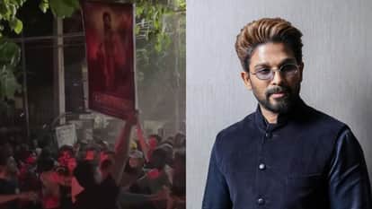 Allu Arjun fans gathered on his Birthday actor came out meet fans