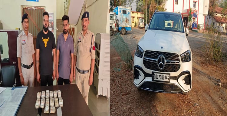 रायपुर में जुए के अड्डे पर छापा: लग्जरी कार, आई फोन और छह लाख रुपये कैश बरामद, दो आरोपी गिरफ्तार