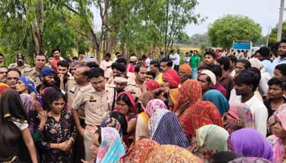 Fatehpur Accident Innocent Cyclist Crushed to Death by School Bus Outraged Relatives Block Road