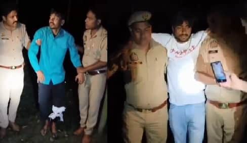 पुलिस की गिरफ्त में आरोपी