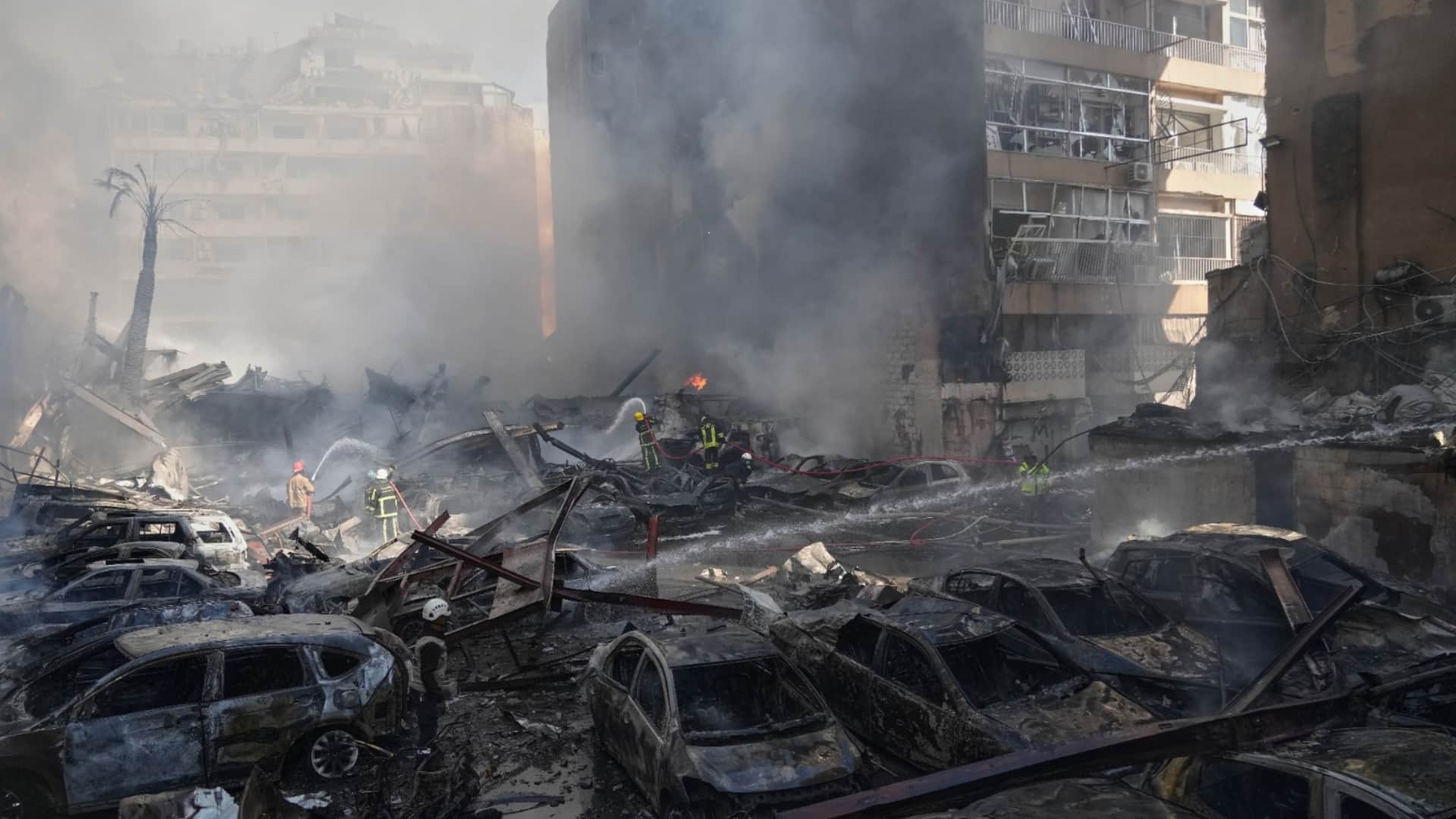 लेबनान में इस्राइली हमलों के बाद का खौफनाक दृश्य