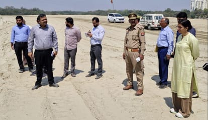एलडीए वीसी ने ग्रीन कॉरिडोर के काम का निरीक्षण किया।