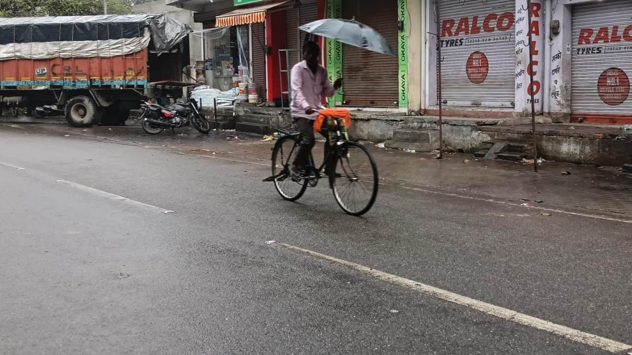 पीलीभीत में सुबह सुबह हुई बारिश