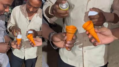 Man friends prank feed snow spray ice cream people got angry after watching the viral video