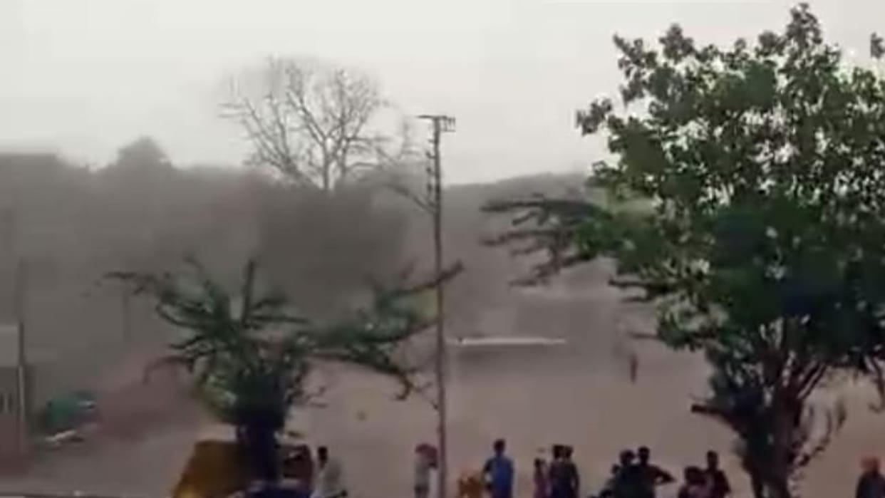 Jhansi: Dust storm with speed of 80 kmph, felled trees and broken wires
