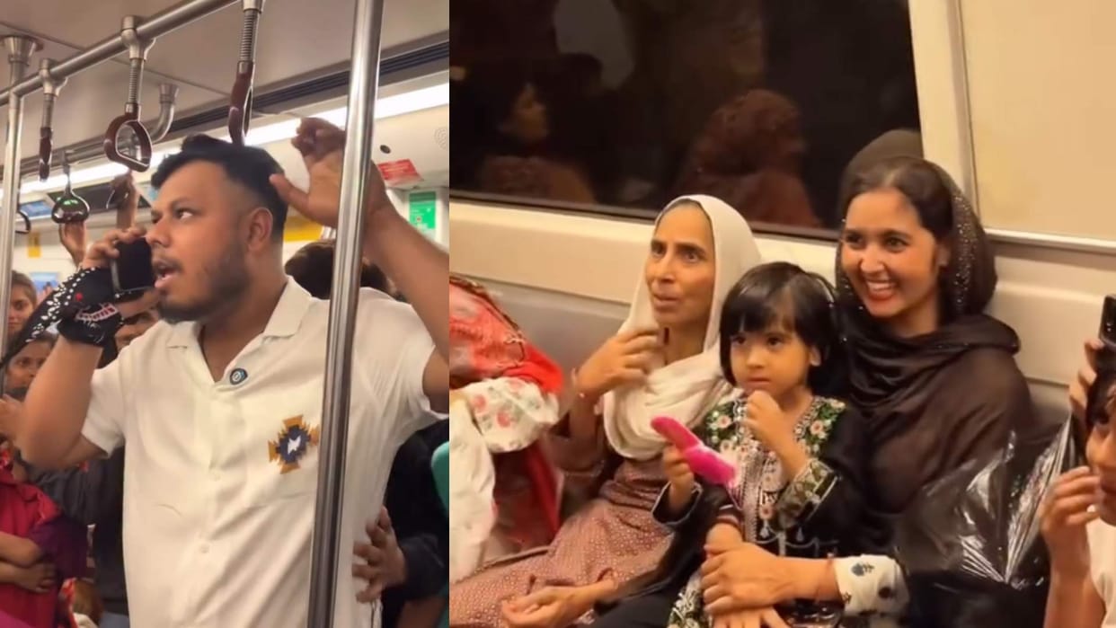 Delhi metro a man imitated oggy and the cockroaches mimicry funny video goes viral