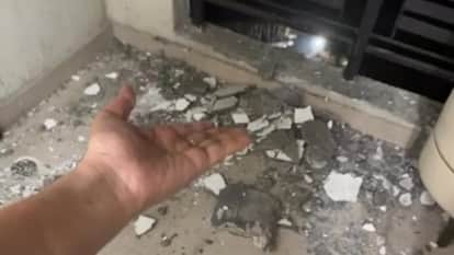 Balcony Ceiling Collapsed Of A Flat Worth Rupees 1 Crore Woman Recorded Video Who Is Paying 28000 Rent