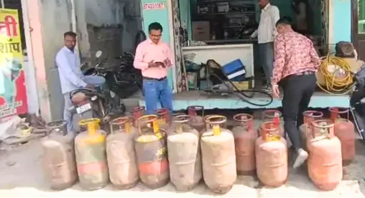 LPG Crisis Gas Black Market Busted 18 Domestic Cylinders Seized Fuel Illegally Filled into Vehicles