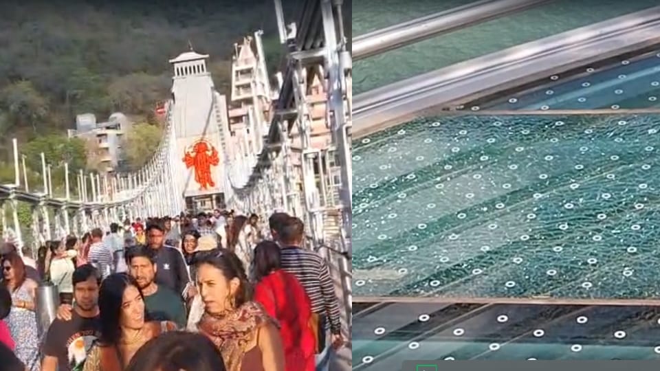 Rishikesh: Glass on  Footpath of Under-Construction Bajrang Setu Shatters Again Locals Raise Questions Over Qu
