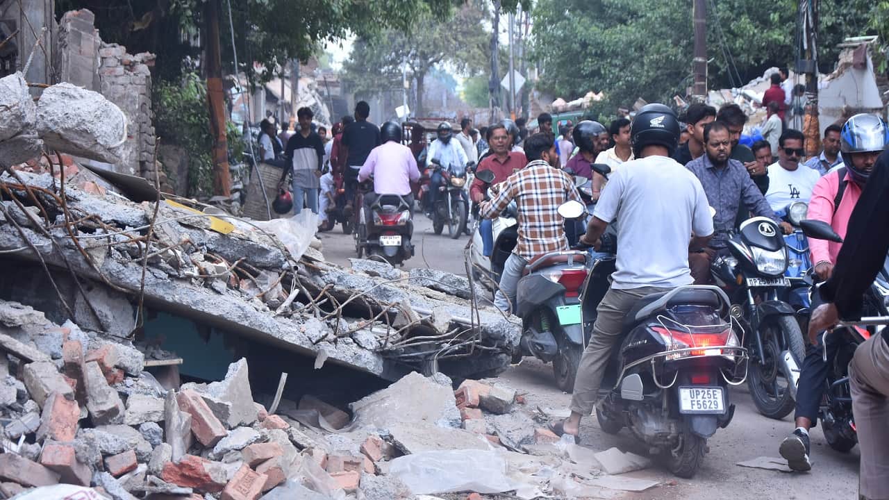 Notices Pasted on Buildings Constructed on Encroached Land in Bareilly