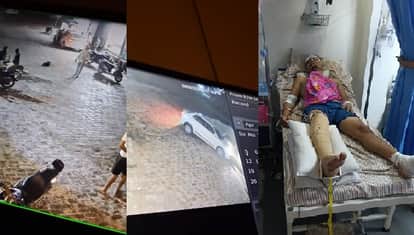 Kanpur Retired SI Son Involved in Hit and Run Drags Youth for 50 Meters While Trapped on Car Bonnet