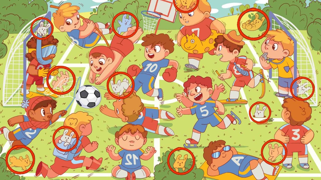 Optical illusion you have find rabbit in 15 seconds brain teaser image