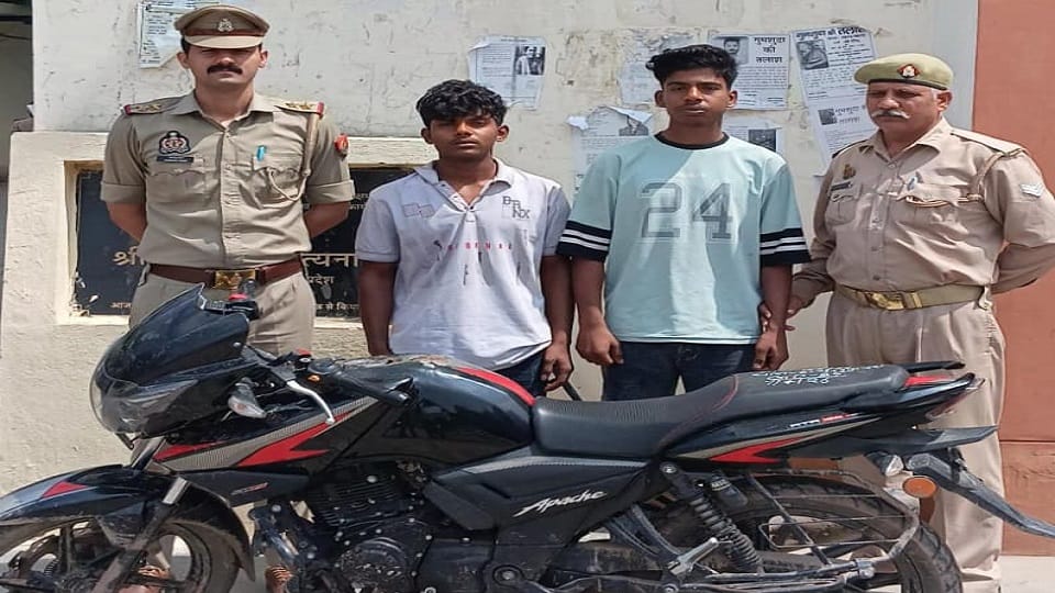 Two arrested for stealing bikes outside hospital in Agra